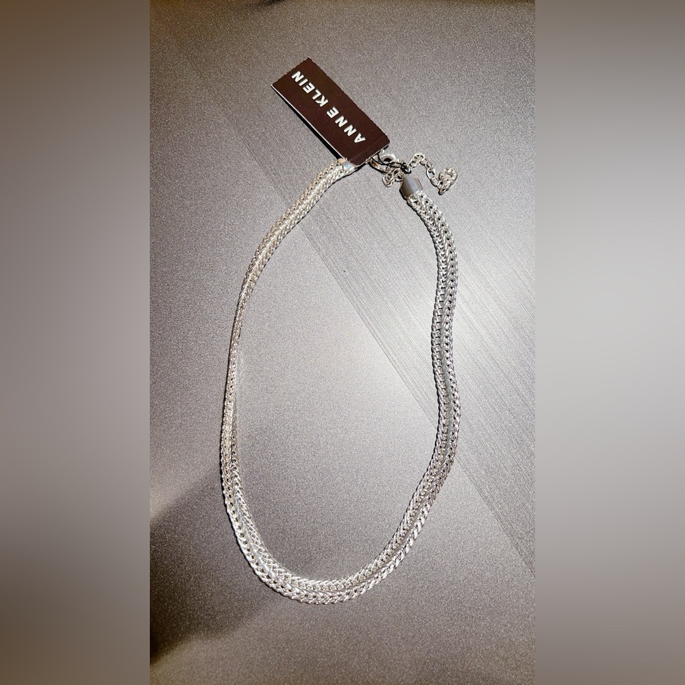 Anne Klein Silver-Flat Chain Necklace - Picture 7 of 8